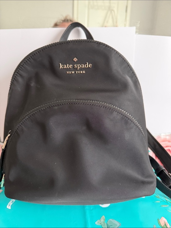 kate spade Handbags - Kate Spade New York Black Nylon Mini Backpack Gold Hardware